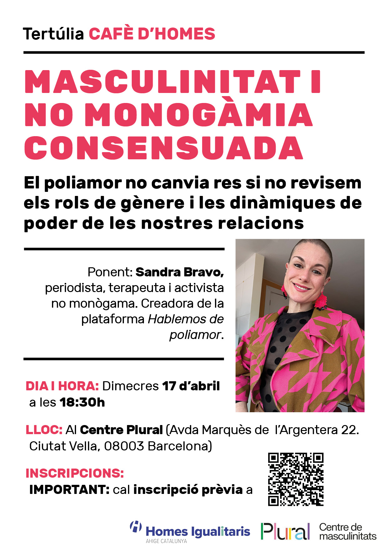 🗣️ Xerrada: "Masculinitat i no monogàmia consensuada. " (a càrrec de Sandra Bravo)